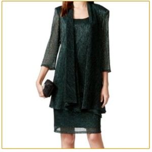 NWT Gorgeous sparkly green/black dress 16W